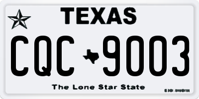 TX license plate CQC9003