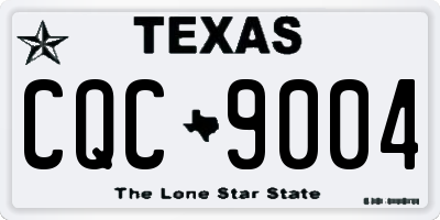 TX license plate CQC9004