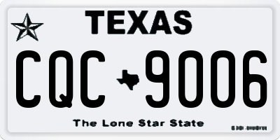 TX license plate CQC9006
