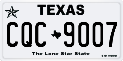 TX license plate CQC9007