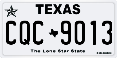 TX license plate CQC9013