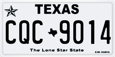 TX license plate CQC9014