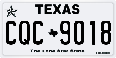 TX license plate CQC9018