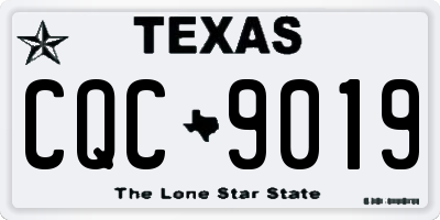 TX license plate CQC9019