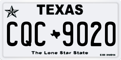TX license plate CQC9020