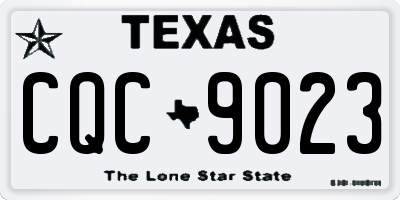 TX license plate CQC9023