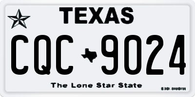TX license plate CQC9024
