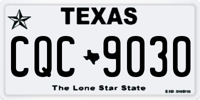 TX license plate CQC9030
