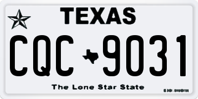 TX license plate CQC9031