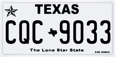 TX license plate CQC9033