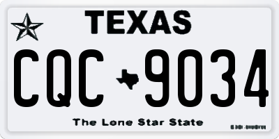 TX license plate CQC9034