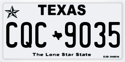 TX license plate CQC9035
