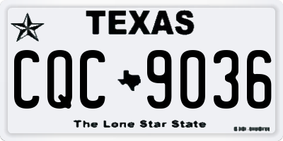 TX license plate CQC9036