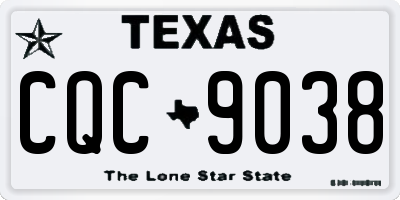 TX license plate CQC9038