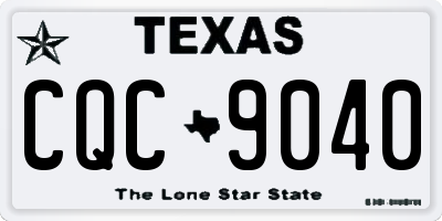 TX license plate CQC9040