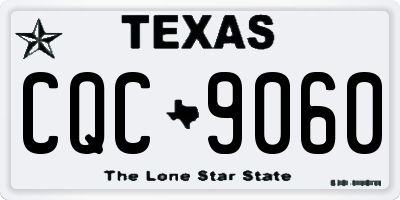 TX license plate CQC9060