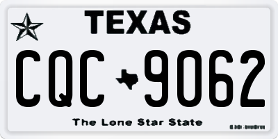 TX license plate CQC9062