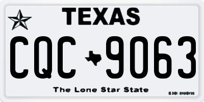 TX license plate CQC9063