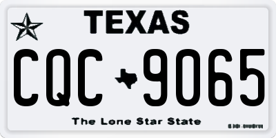 TX license plate CQC9065