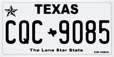 TX license plate CQC9085