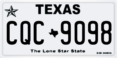 TX license plate CQC9098