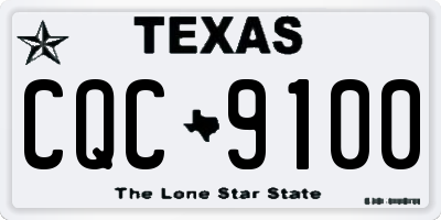 TX license plate CQC9100