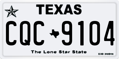 TX license plate CQC9104