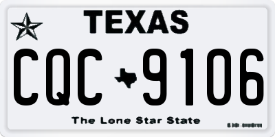TX license plate CQC9106
