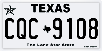 TX license plate CQC9108