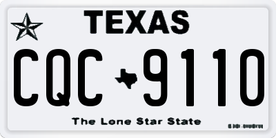 TX license plate CQC9110