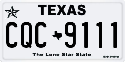 TX license plate CQC9111