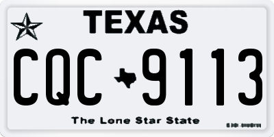 TX license plate CQC9113