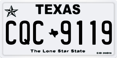 TX license plate CQC9119
