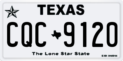 TX license plate CQC9120