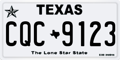 TX license plate CQC9123