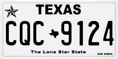 TX license plate CQC9124