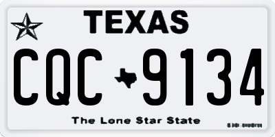 TX license plate CQC9134