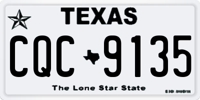 TX license plate CQC9135