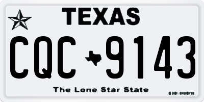 TX license plate CQC9143