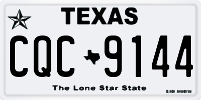 TX license plate CQC9144