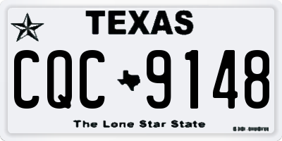 TX license plate CQC9148