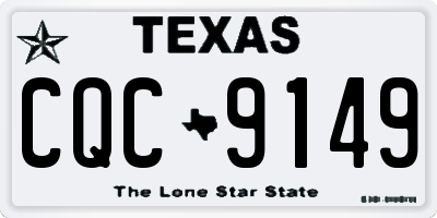 TX license plate CQC9149