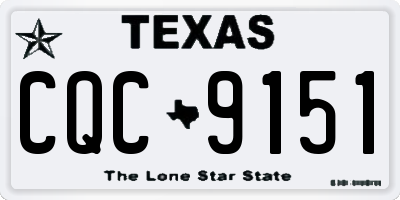 TX license plate CQC9151