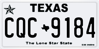 TX license plate CQC9184