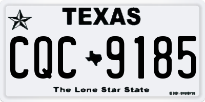 TX license plate CQC9185