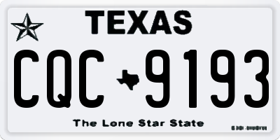 TX license plate CQC9193