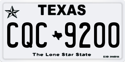 TX license plate CQC9200