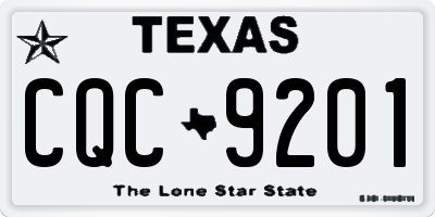 TX license plate CQC9201