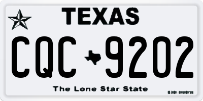 TX license plate CQC9202