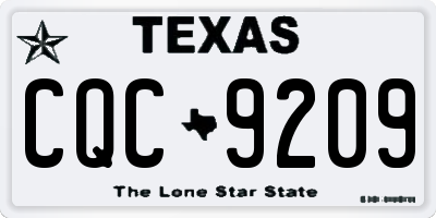 TX license plate CQC9209